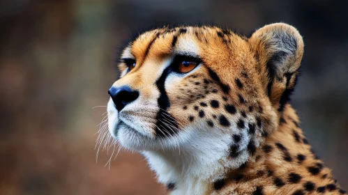 Cheetah Profile - Amber Eyes Gaze