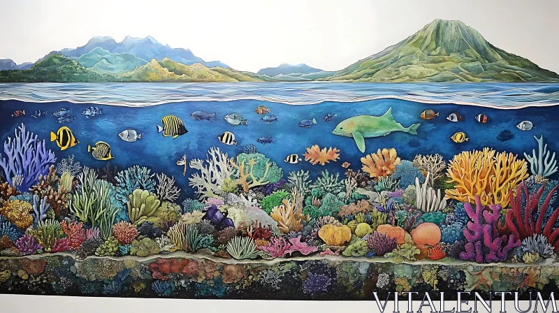 AI ART Underwater Paradise: A Colorful Marine Scene