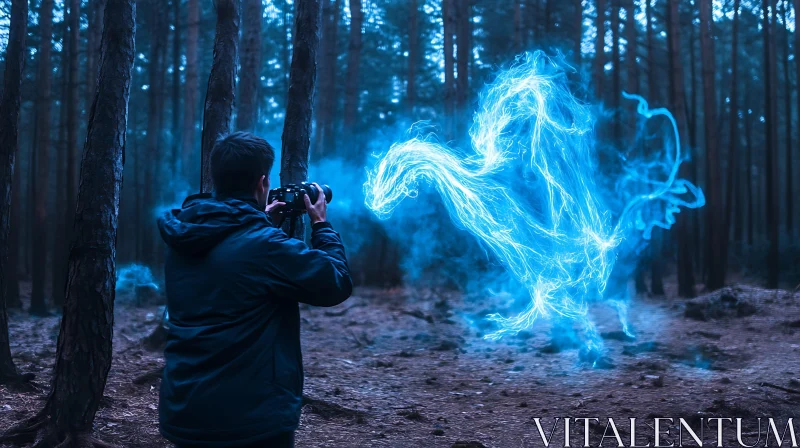 AI ART Forest Photographer Captures Light Spirit