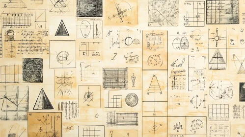 Vintage Geometrical Diagrams and Sketches