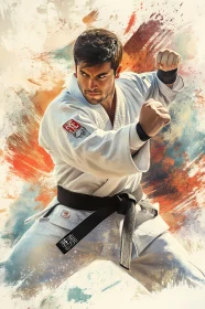 Karate Master in Action: Artistry and Discipline