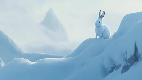 White Rabbit in Winter Wonderland