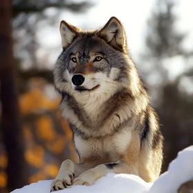 Wolf in Winter Wonderland