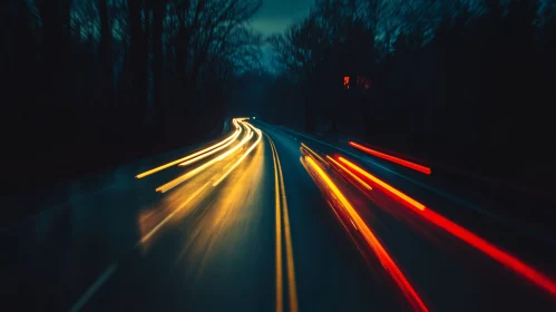 Streaks of Light on a Dark Road