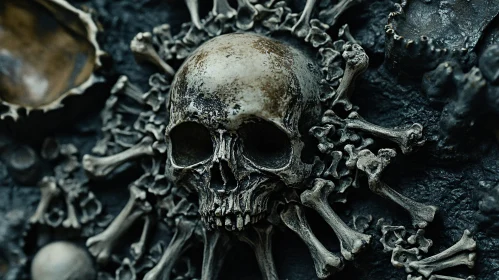 Memento Mori Skull Composition