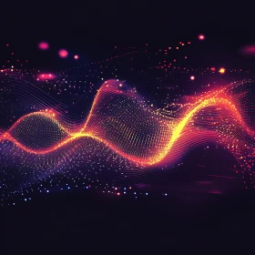 Luminous Abstract Waveforms