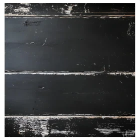 Distressed Black Painted Wood Surface