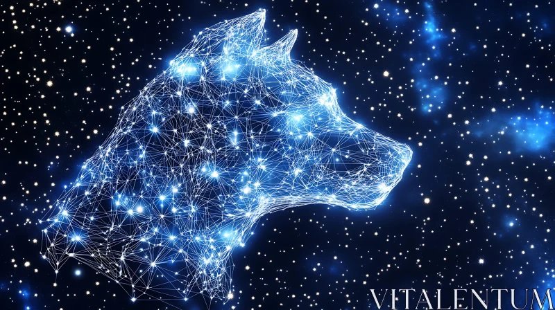 Starry Dog Constellation AI Image