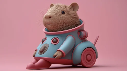 Cute Hamster in a Sci-Fi Outfit