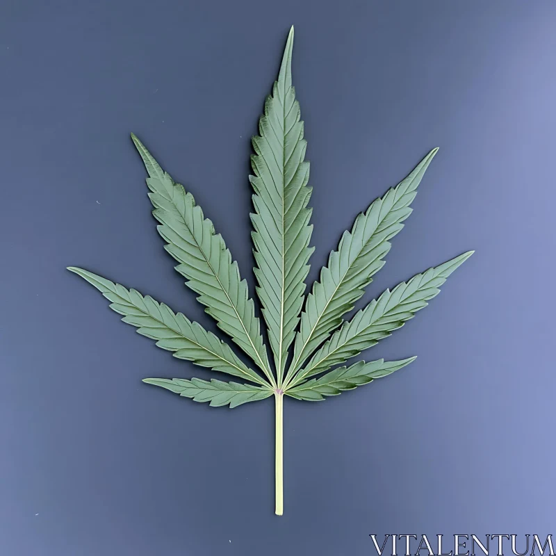 Cannabis Leaf Botanical Study AI Image