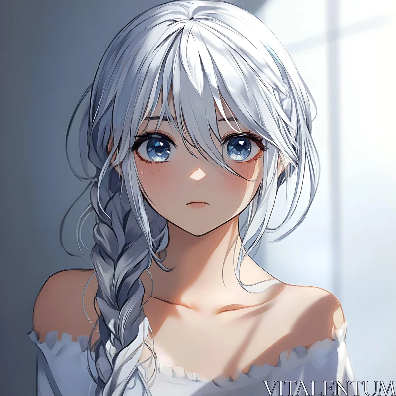 AI ART Serene Anime Girl with Soft Light