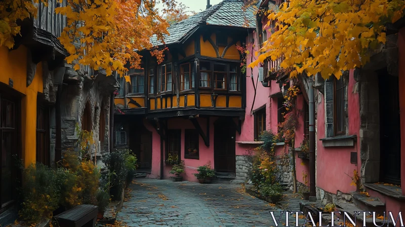 AI ART Picturesque Half-Timbered Houses in Fall