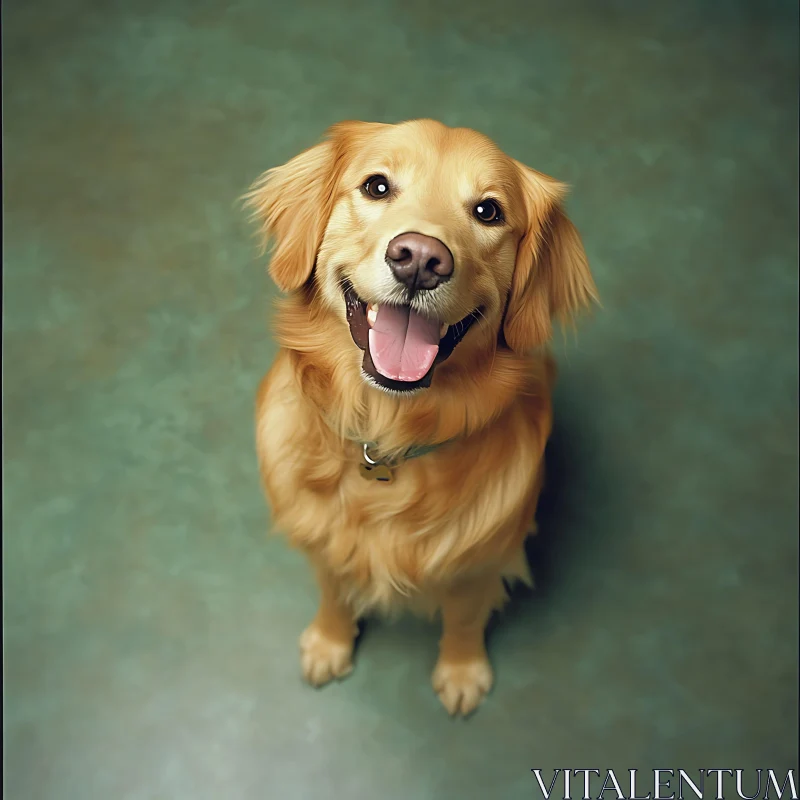 Joyful Golden Retriever with a Happy Smile | Dog Photography AI Image