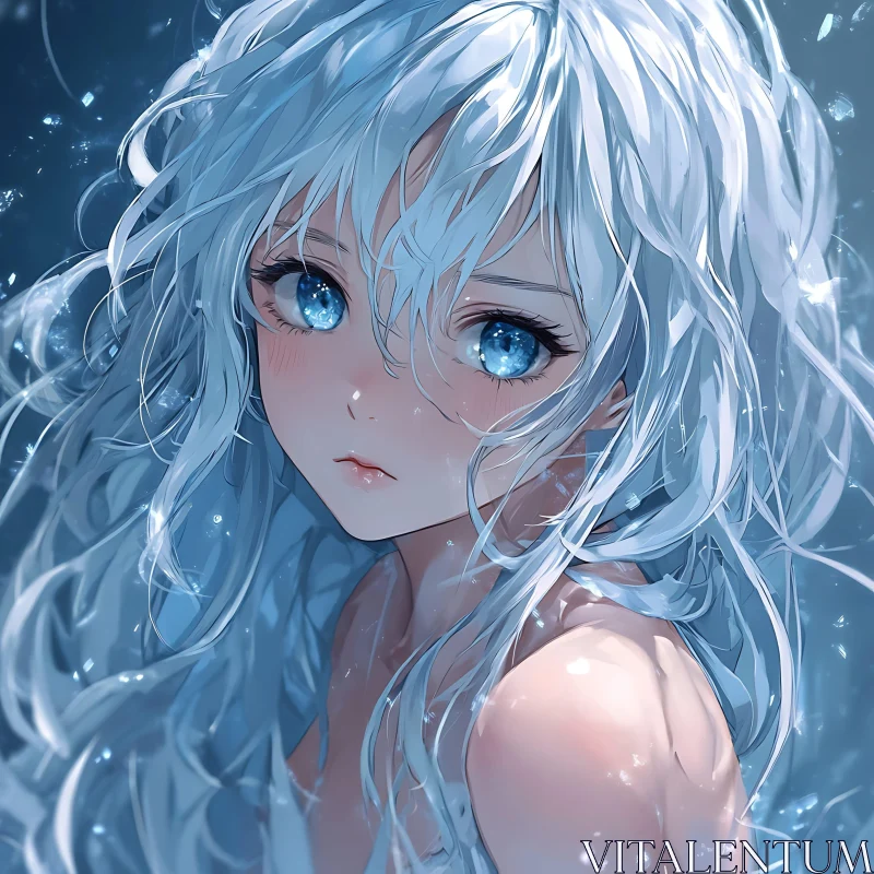 Ethereal Anime Girl Portrait AI Image