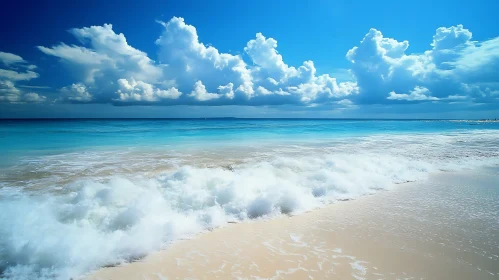 Calm Ocean Scene with Blue Sky