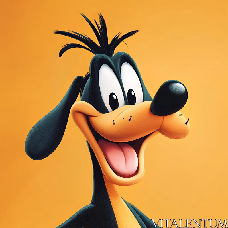 Happy Animated Dog Character AI Image