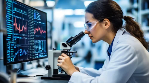 Scientific Examination: A Woman's Focused Research