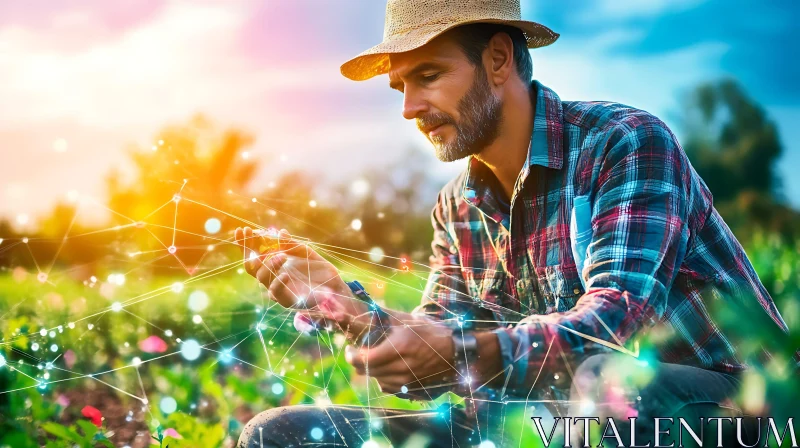 AI ART Digital Agriculture: Farmer Connecting with Network