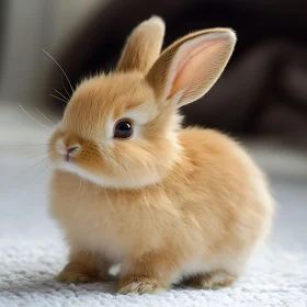 Serene Rabbit with Golden Fur