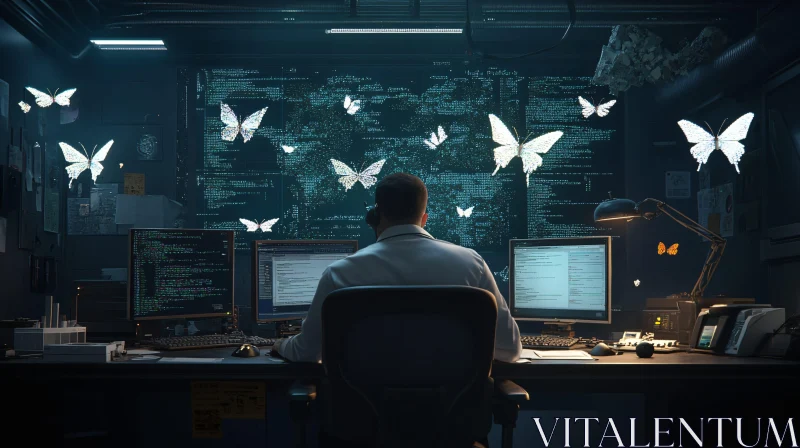 AI ART Digital Butterflies