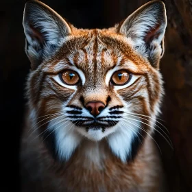 Wildcat Close-Up: Amber Eyes Portrait
