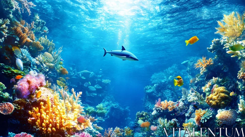 Underwater World with Colorful Corals AI Image