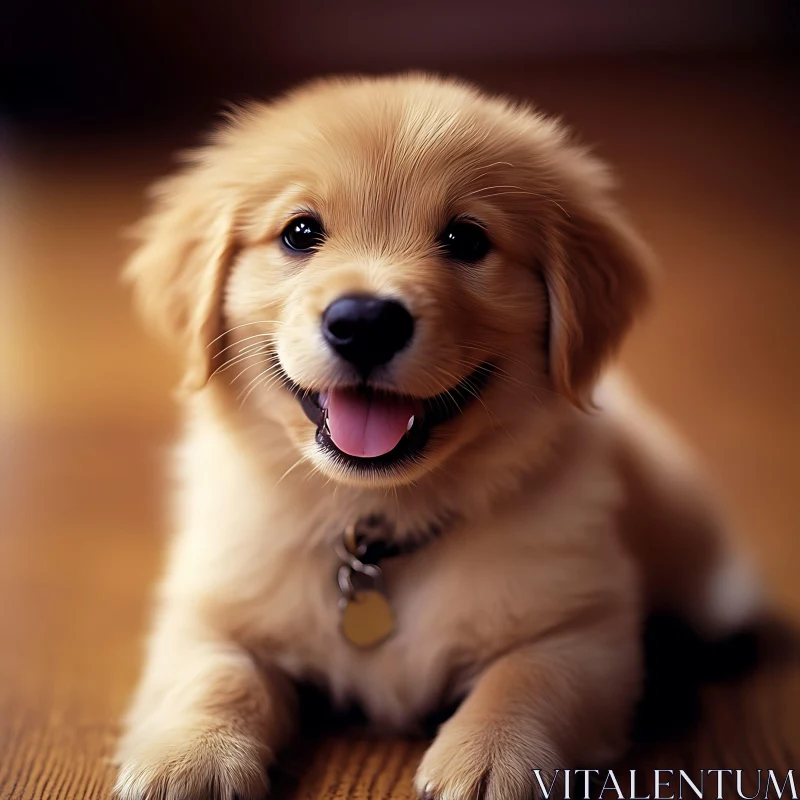 AI ART Cute Golden Retriever Puppy