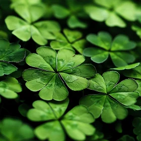 Emerald Clovers in Gentle Light