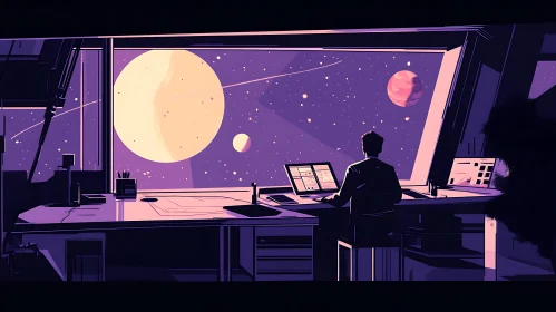 Workspace with Planets