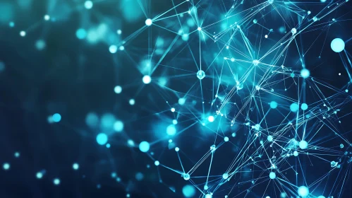 Abstract Blue Network Connection