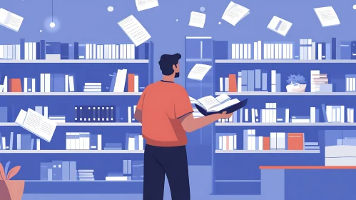 Bookworm in a Library