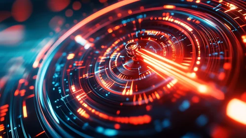 Abstract Concentric Technology Lines