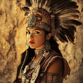 Woman with Feather Headdress