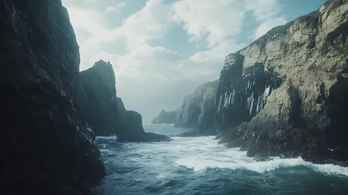 Coastal Cliffs and Ocean Waves