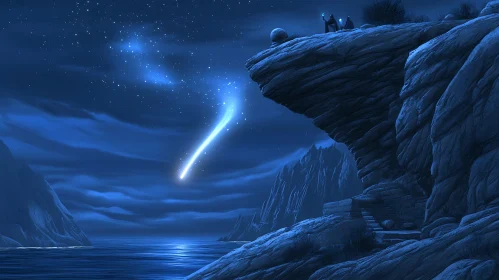 Night Sky Meteor View
