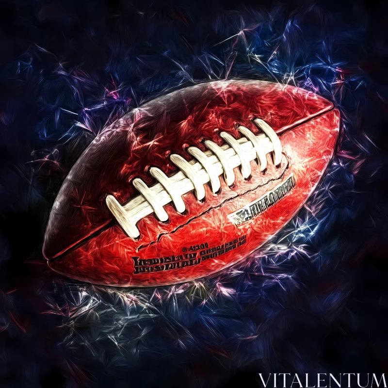 Energetic American Football Digital Artwork AI Image