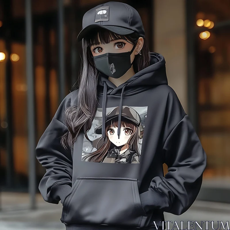 Urban Anime Fashion Look AI Image