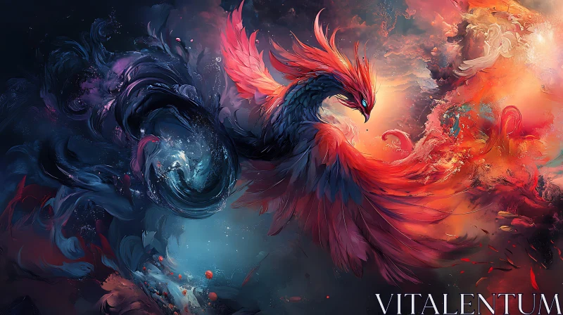 AI ART Abstract Phoenix Artwork