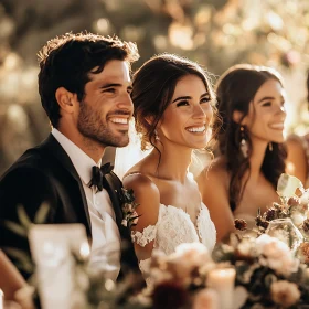 Bride and Groom Share a Wedding Moment