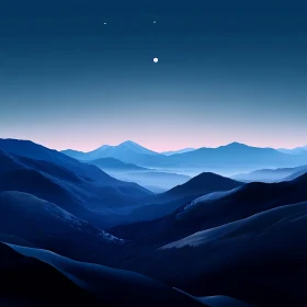 Tranquil Mountain Landscape at Twilight