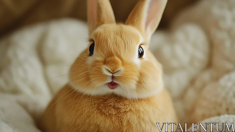 Charming Rabbit Face AI Image