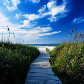 Path to Tranquility Beach Scene