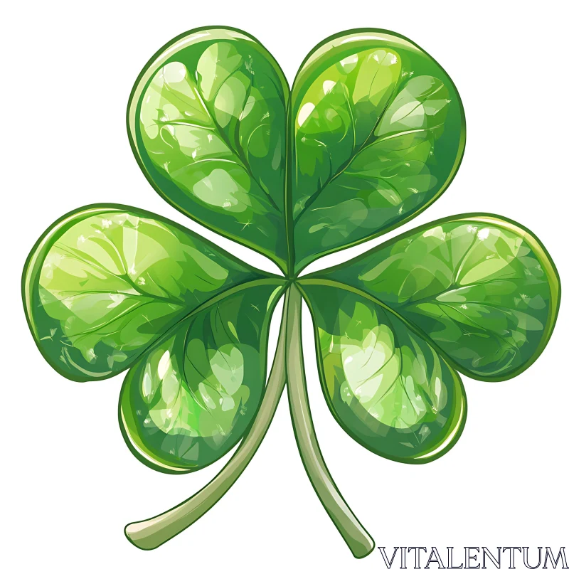 AI ART Four-Leaf Clover: Emblem of Irish Luck