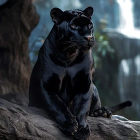 Panther on the rock