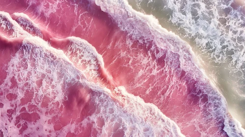 Abstract Pink Ocean Scenery