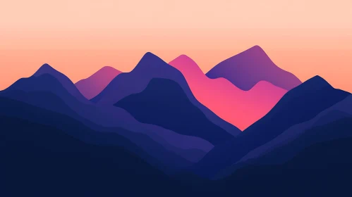 Stylized Mountain View