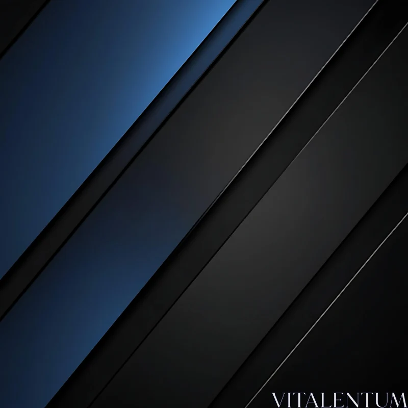 Diagonal Abstract Layers of Blue and Black AI Image