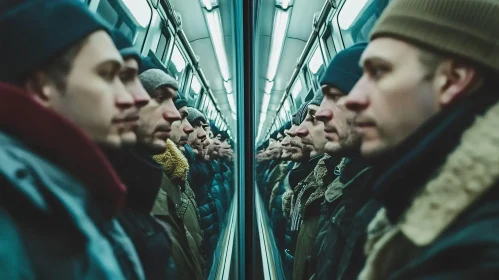 Subway Reflections: A Study of Man