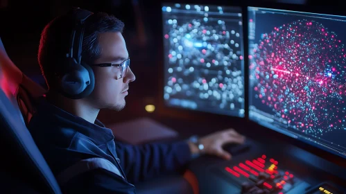 Focused Data Analyst at Workstation