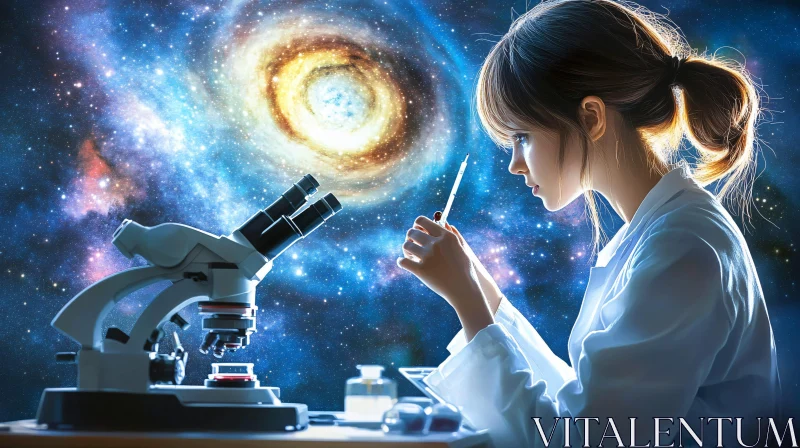Scientist Exploring the Universe AI Image